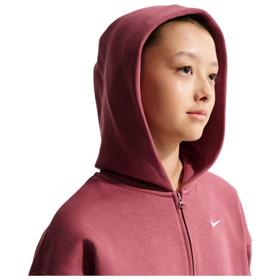 Nike Παιδική ζακέτα Sportswear Studio Fleece Oversized Full-Zip Hoodie